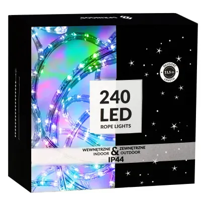 LED svetelná hadica - 10m, 240LED, 8 funkcií, pamäť, IP44, multicolor