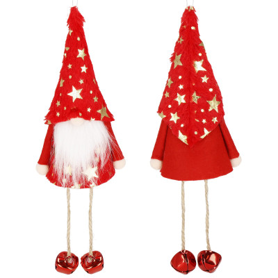 Škriatok GNOM s rolničkami 33cm, vianočná ozdoba