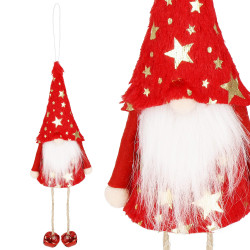 Škriatok GNOM s rolničkami 33cm, vianočná ozdoba