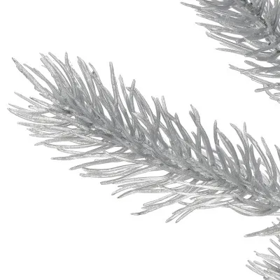 Umelá vetvička jedľa 47cm strieborná, vianočné dekorácie