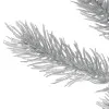 Umelá vetvička jedľa 47cm strieborná, vianočné dekorácie