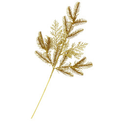Umelá vetvička smreka 69cm zlatá, vianočné dekorácie
