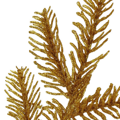 Umelá vetvička smreka 69cm zlatá, vianočné dekorácie