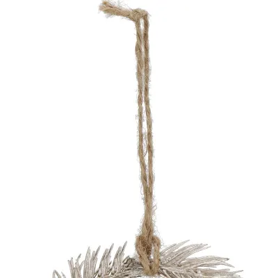 Venček 10cm strieborný, vianočná ozdoba