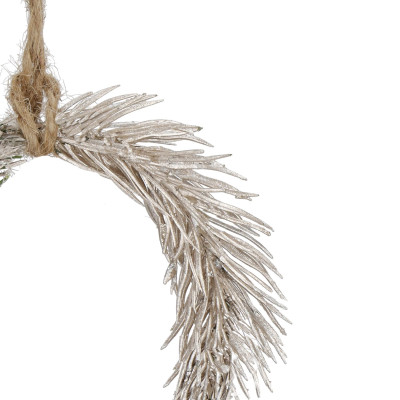 Venček 10cm strieborný, vianočná ozdoba