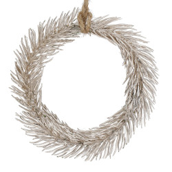 Venček 10cm strieborný, vianočná ozdoba