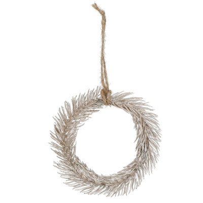 Venček 10cm strieborný, vianočná ozdoba