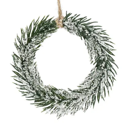 Venček s námrazou 10cm, vianočná ozdoba