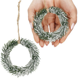 Venček s námrazou 10cm, vianočná ozdoba