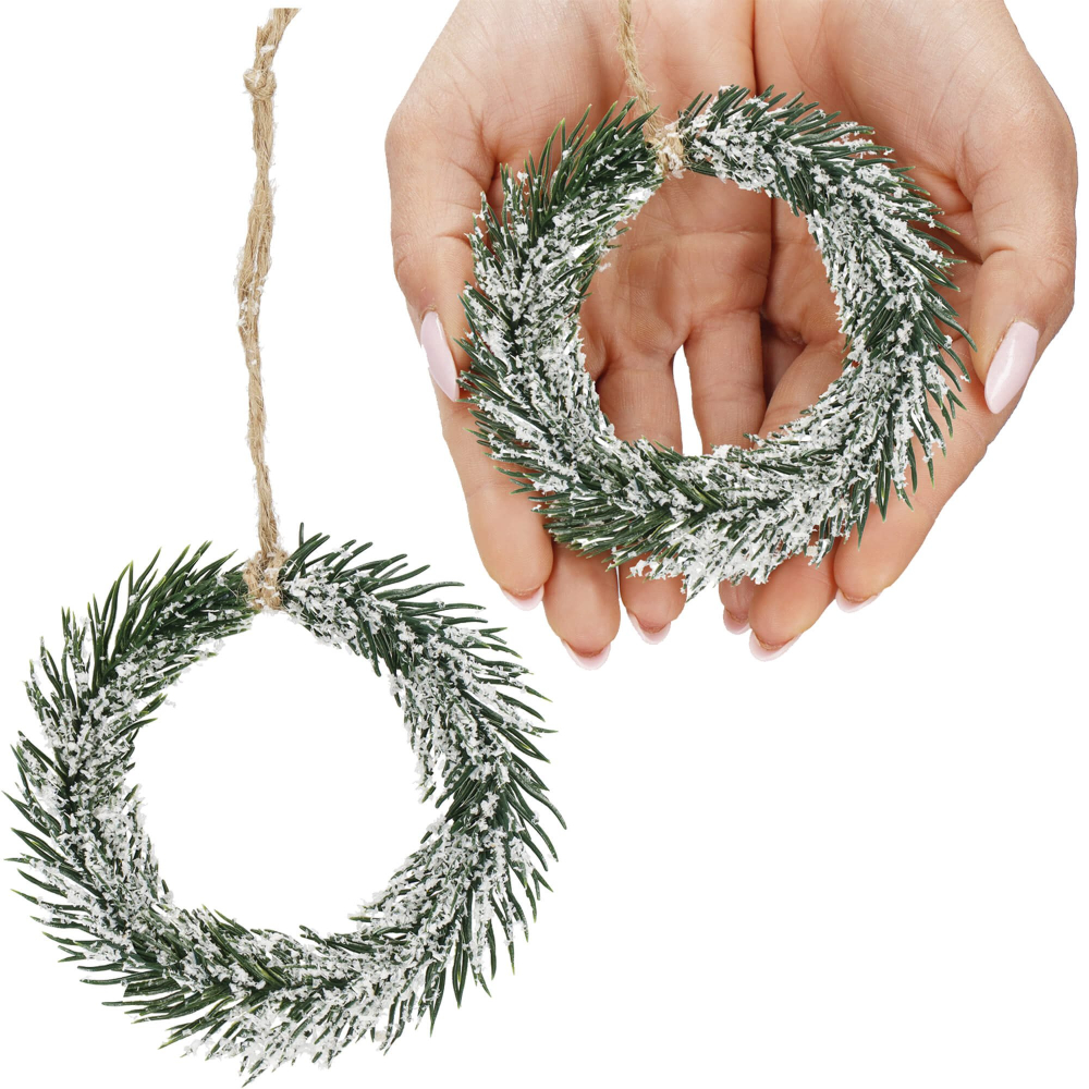 Venček s námrazou 10cm, vianočná ozdoba