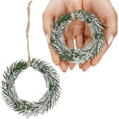 Venček s námrazou 10cm, vianočná ozdoba