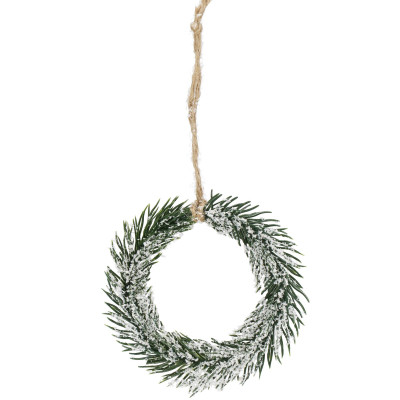 Venček s námrazou 10cm, vianočná ozdoba