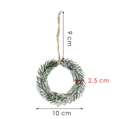 Venček s námrazou 10cm, vianočná ozdoba