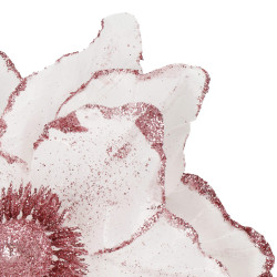 Magnólia na stonke 23x25cm bielo-ružová, vianočné dekorácie