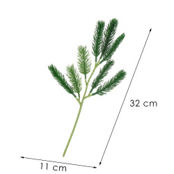 Umelá vetvička jedľa 32cm zelená, vianočné dekorácie