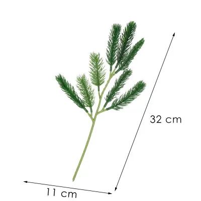 Umelá vetvička jedľa 32cm zelená, vianočné dekorácie