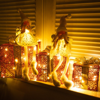 LED svetelná dekorácia Darčeky sada 3ks, vianočné dekorácie