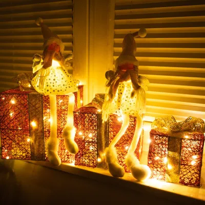 LED svetelná dekorácia Darčeky sada 3ks, vianočné dekorácie