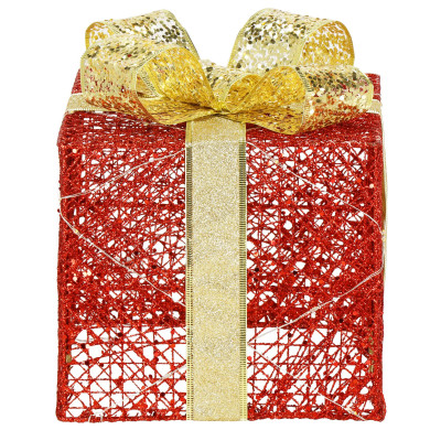 LED svetelná dekorácia Darčeky sada 3ks, vianočné dekorácie