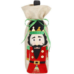 Vianočný obal na fľašu Luskáčik, vianočné dekorácie