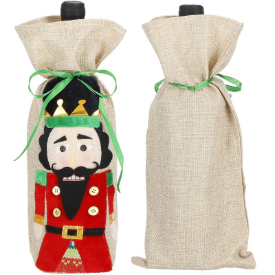 Vianočný obal na fľašu Luskáčik, vianočné dekorácie