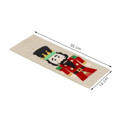 Vianočný obal na fľašu Luskáčik, vianočné dekorácie