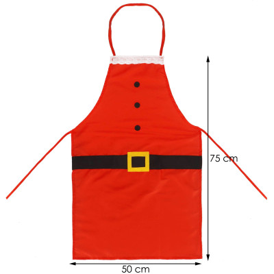 Kuchynská zástera Santa červená, vianočné dekorácie