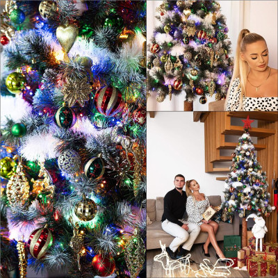 Vianočný stromček Borovica zasnežená na kmienku 180 cm