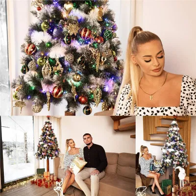 Vianočný stromček Borovica zasnežená na kmienku 180 cm