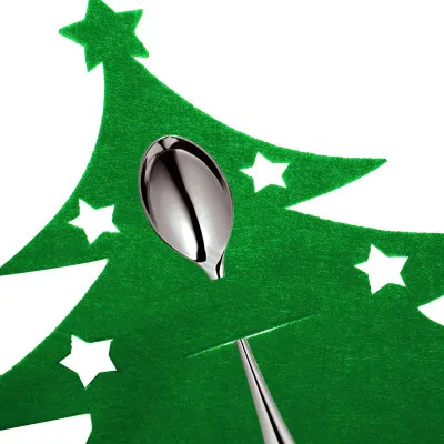 Obal na príbory Stromček zelený, sada 2ks, vianočné dekorácie