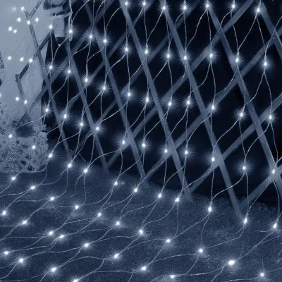 LED svetelná sieť - 2x2m, 144LED, 8 funkcií, pamäť, IP44, studená biela
