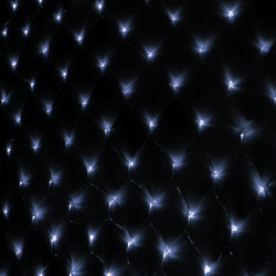 LED svetelná sieť - 2x2m, 144LED, 8 funkcií, pamäť, IP44, studená biela