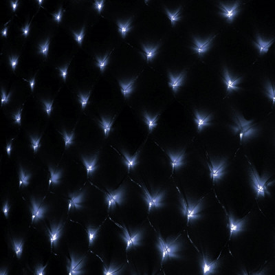 LED svetelná sieť - 2x2m, 144LED, 8 funkcií, pamäť, IP44, studená biela