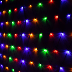 LED svetelná sieť - 2x2m, 144LED, 8 funkcií, pamäť, IP44, multicolor