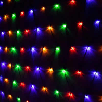 LED svetelná sieť - 2x2m, 144LED, 8 funkcií, pamäť, IP44, multicolor