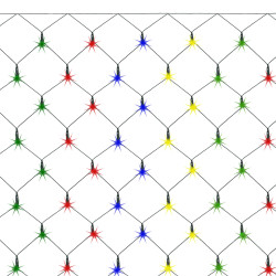 LED svetelná sieť - 2x2m, 144LED, 8 funkcií, pamäť, IP44, multicolor