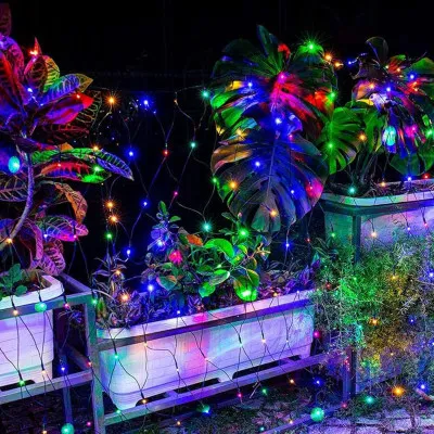 LED svetelná sieť - 2x2m, 144LED, 8 funkcií, pamäť, IP44, multicolor