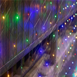 LED svetelná sieť - 2x2m, 144LED, 8 funkcií, pamäť, IP44, multicolor