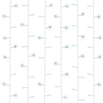 LED svetelný záves - 3x3m, 300LED, 8 funkcií, ovládač, pamäť, IP20, studená biela