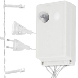 LED svetelný záves - 3x3m, 300LED, 8 funkcií, ovládač, pamäť, IP20, studená biela