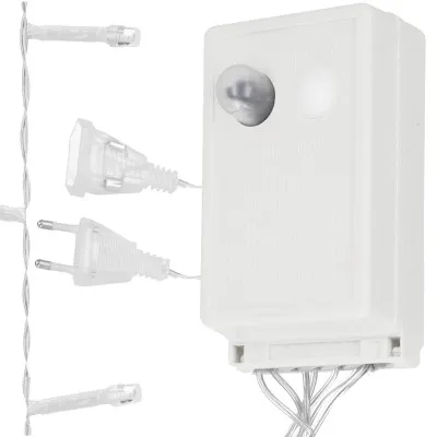 LED svetelný záves - 3x3m, 300LED, 8 funkcií, ovládač, pamäť, IP20, studená biela