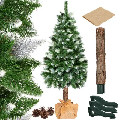 Vianočný stromček Borovica zasnežená na kmienku 160 cm