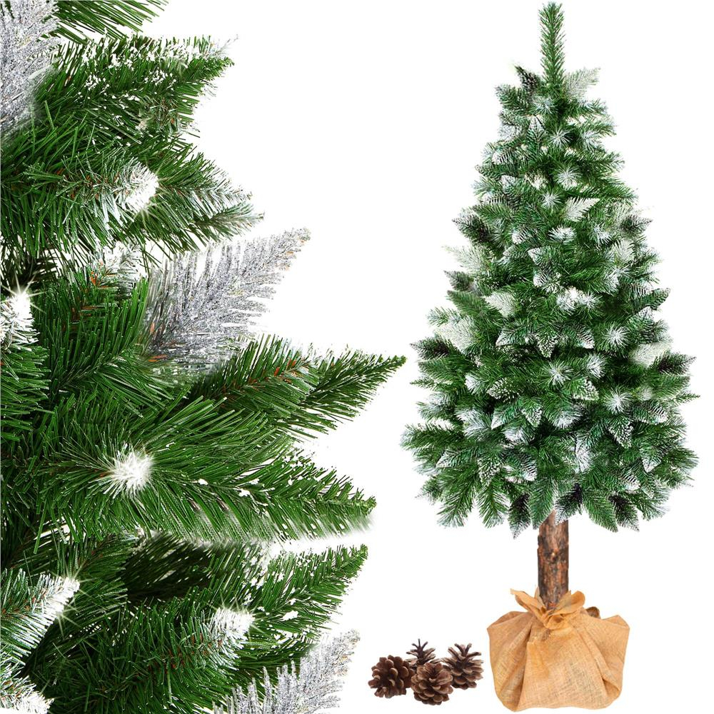 Vianočný stromček Borovica zasnežená na kmienku 160 cm