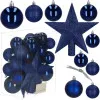 Vianočné ozdoby modré mix - sada 33ks