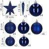 Vianočné ozdoby modré mix - sada 33ks