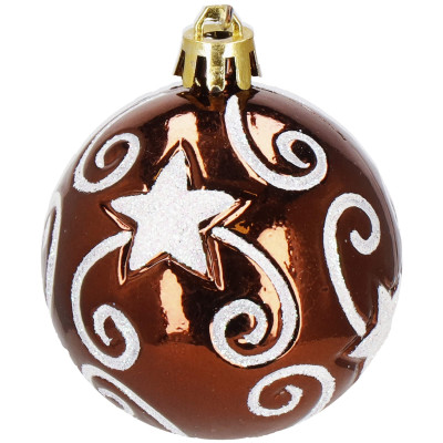 Maxi 101 dielna sada vianočných ozdôb zlato-hnedá