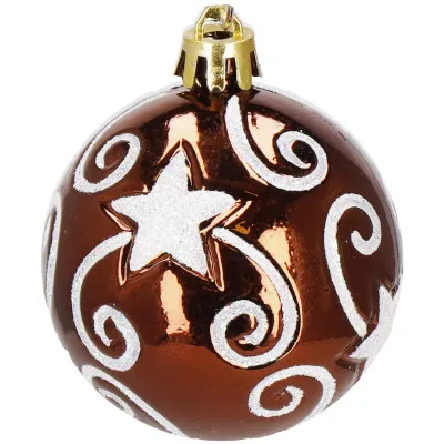 Maxi 101 dielna sada vianočných ozdôb zlato-hnedá