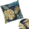 Obliečka na vankúš 45x45 cm Listy zeleno-zlatá