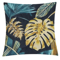 Obliečka na vankúš 45x45 cm Listy zeleno-zlatá