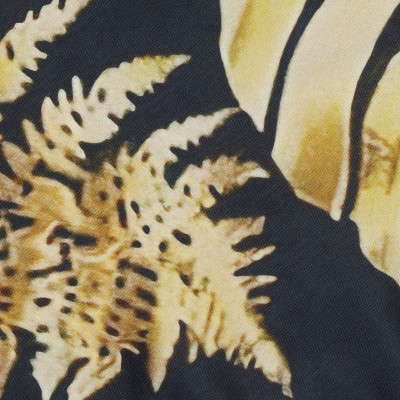 Obliečka na vankúš 45x45 cm Listy zeleno-zlatá